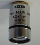 Carl Zeiss Microscope Objective Plan-neofluar 1.25X/0.035 Part # 44 00. Fixed Price $950.00.