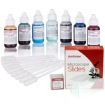 Amscope Vital Living Cell Kit With 72 Microscope Slides, Stains, Pipettes. Fixed Price $67.99.
