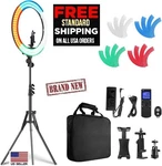 19" Ring Light Kit Professional W/stand &remot 3000K-5800K Makeup Phone Camera. Fixed Price $78.95.