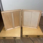 Lot Of 3 Vintage Clay-adams Made Usa Wooden Slide Boxes A-1600. Fixed Price $11.25.