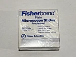 Fisherbrand Plain Microscope Slides Precleaned, Nos, Sealed Part # 12-549 Qty 72. Fixed Price $45.00.