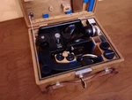 Extremely Rare Zeiss Jena Lr Travel Microscope, With Wooden Case And Accessories. Fixed Price $816.13.