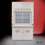 4' Chemical Fume Hood W/ Flammable Storage Cabinets Fisher American E1-163. Fixed Price $8450.00.