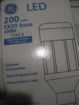 Ge 200W Corn Row Lamp 750W Equiv 30,000 Lumen 277-480V Bypass Mogul Base New. Fixed Price $50.00.
