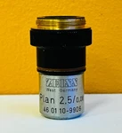 Zeiss Plan 10/0.08 (46-01-10-9906) 160/- 2.5X Microscope Objective Lens. Tested!. Fixed Price $149.00.