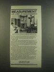 1985 Questar QM1 System Ad - Measurement. Fixed Price $17.99.