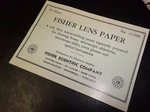 Book Of (50) Fisher Scientific 4" X 6" (100 150MM) Lens Paper Sheets, 11-966. Fixed Price $15.99.