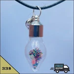 Personalized Glass Bulb Key Tag Ring Your Name Written Rice Grain. Fixed Price $33.00.