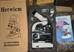 Compound Microscope, 40X-2500X, WF10X And WF25X Eyepieces, Dual Lighting & Mecha. Fixed Price $150.00.