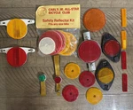 Vintage Bicycle Reflectors Lot Carl's Jr Safety Kit Retro Green/orange/red. Fixed Price $100.00.