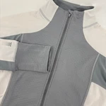 Athleta Running Wild 2.0 1/2 Zip Jacket Womens Grey White Thumbholes Textured. Fixed Price $24.95.