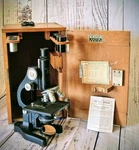 Ernst Leitz Wetzlar Microscope W.koch Optik Zurich With Wooden Case. Fixed Price $275.00.