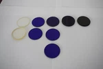 Lot Of 9 Microscope Filters D=36 Ior Bucharest (zeiss Subcontr.). Fixed Price $50.00.