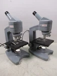 Lot Of 2 American Optical Ao Model Sixty Monocular Microscopes W/ Objectives. Fixed Price $149.95.