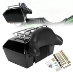 Universal Motorcycle Tail Box Luggage Trunk W/ Top Rack For Harley Honda Cruiser. Fixed Price $91.69.