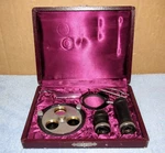 Vtg Unitron Microscope Set Lens TL80 1X & 2X /turret L3R-2141 W/case J744. Fixed Price $179.99.