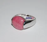 Jade World Pink Oval Cabochon Rhodonite Sterling Silver 925 Ring Size Fastship. Fixed Price $59.95.