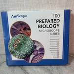 Amscope PS100A Prepared Biology Slides Glass New In Box. Fixed Price $34.99.