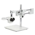 White Double Arm Boom Stand For Stereo Microscope Tube Mount 76MM Focus Block. Fixed Price $319.99.
