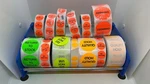 Collection Of Quality Control Assurance Qa Qc Sticker Rolls W/ U-line Holder. Fixed Price $49.42.