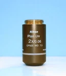 Nikon Cfi Plan Uw 2X /0.06, /- WD7.5, Infinity Corrected Microscope Objective. Fixed Price $550.00.