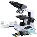 Amscope 1600X Pro Biological Binocular Compound Microscope 3D W/slides & Slips. Fixed Price $422.99.