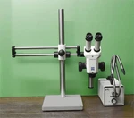 Zeiss Stemi SV6 Stereo Microscope With Boom Stand, & Cold Light Source. Fixed Price $1950.00.