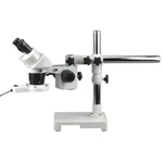 Amscope 5X-10X-15X-30X Stereo Microscope On Single-arm Boom With Ring Light. Fixed Price $452.99.