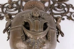 19THC Antique Bronze Patinated Brass Lavabo, Figural Water Wall Fountain Font. Fixed Price $298.00.