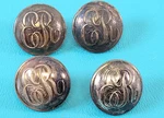 Lot Of 4 Spanish American War Silver Gilt Buttons Royal Army TR1131. Fixed Price $39.99.