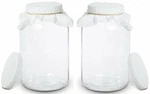2 Pack - 1 Gallon Glass Wide Mouth Kombucha Brewing Home Jars. Fixed Price $34.56.