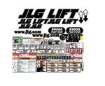 Jlg E400A Narrow Sn Prior To 0300142589 Decal Kit - 7 Year Vinyl!. Fixed Price $239.99.