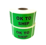 1.5"X2.5" Green Ok Ship Quality Control Labels Stickers 10 Rolls 5000 Total. Fixed Price $50.00.
