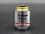 Thermo Evos Olympus Uplanapo 4X/0.13 Apochromatic Objective Lens Used. Fixed Price $800.00.