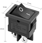 Dpst 4 Pin Rocker Switch Black 120V 10A Fits Nikon & Olympus Microscopes. Fixed Price $9.95.