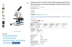 Amscope M150 Series Portable Led Monocular Student Compound Microscope. Fixed Price $90.00.