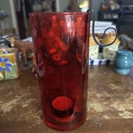Creative 6.5 Seeded Glass Hurricane W/ Candle Holder Ships Fast No Box. Fixed Price $19.99.