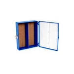 Heathrow Scientific HS15979A Tall Microscope Slide Box 100 Place Cork Abs Blue. Fixed Price $13.99.