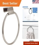 Diversified Towel Ring, Over The Cabinet Door, Brushed Nickel Small. Fixed Price $30.06.