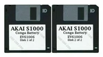 Akai S1000 Set Two Floppy Disks Conga Battery EV61006. Fixed Price $15.99.