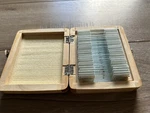Amscope Biology Pathology Prepared Microscope Slide Set Of 25 W/ Wood Case. Fixed Price $19.95.
