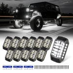Bright Led Rock Lights For Jeep Wrangler Truck Suv Atv Underbody White 12PCS. Fixed Price $43.59.