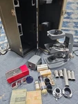 Mcm Bausch & Lomb Industrial Microscope W/case Accessories Slides Glass. Fixed Price $95.00.