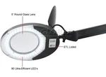 Global Industrial? 8 Diopter Led Magnifying Lamp With Covered Metal Arm, Black. Fixed Price $275.69.