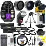 Hd Giant Full Kit For Dslr Camera Nikon D3500 Tripod + Lenses Flash Backpack. Fixed Price $242.79.