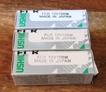New (lot Of 3) Fcr Ushio 100W 12V Lamp Bulb GY6.35 Pin Made Japan. Fixed Price $24.99.
