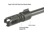 Ruger 10/22 1022LR Slip Over Adapter 5/8X24 Tpi Connected Steel Muzzle Brake. Fixed Price $16.99.