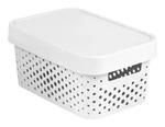Storage Box With Lid, Curver Infinity Dots, 4.5 L, White, 27 19 12 Cm. Fixed Price $30.99.