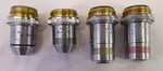 Set Of Ao Spencer Microscope Objectives 4X 10X 45X 100X. Fixed Price $150.00.