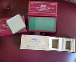 Set Leitz-leica Cover Glass Plates And Slide Masks Foil Coated 2"X2"- Vintage. Fixed Price $26.00.